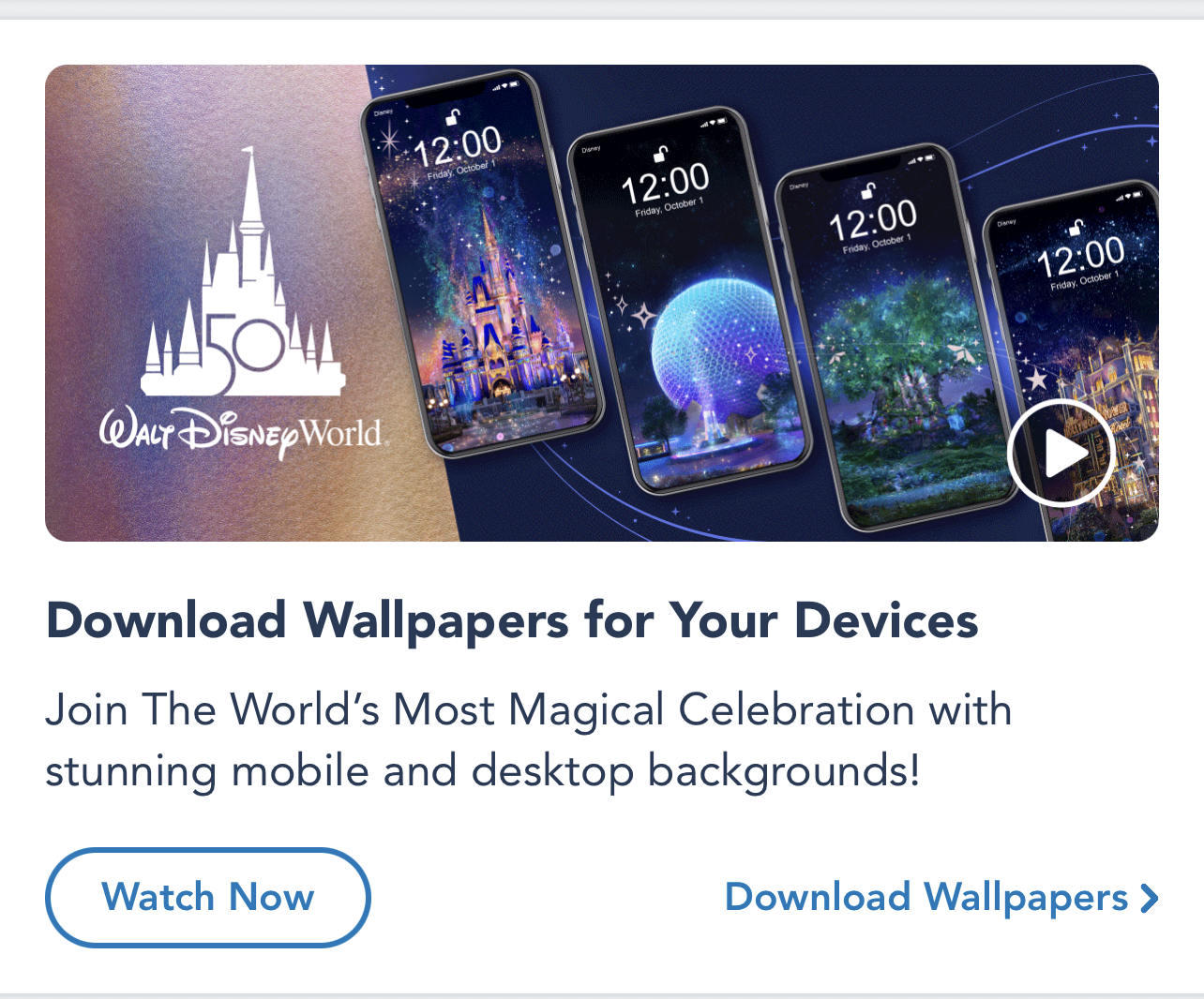 My Disney 50th Anniversary Wallpapers: Tận hưởng màn hình nền độc đáo và lấy cảm hứng từ kỉ niệm 50 năm của Walt Disney World với bộ sưu tập My Disney 50th Anniversary Wallpapers. Hình ảnh đẹp và bắt mắt sẽ mang lại cho bạn cảm giác như đang đứng trên lâu đài phép thuật của Disney.