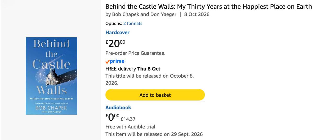 Amazon page showing UK release dates for Behind The Castle Walls Amazon page showing UK release dates for Behind The Castle Walls
