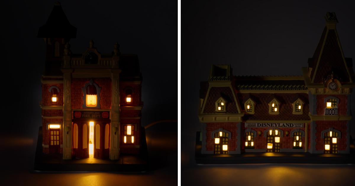 D23 Fire & Rail Station Figures Lit Up