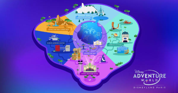 New Disney Adventure World Map Illustration