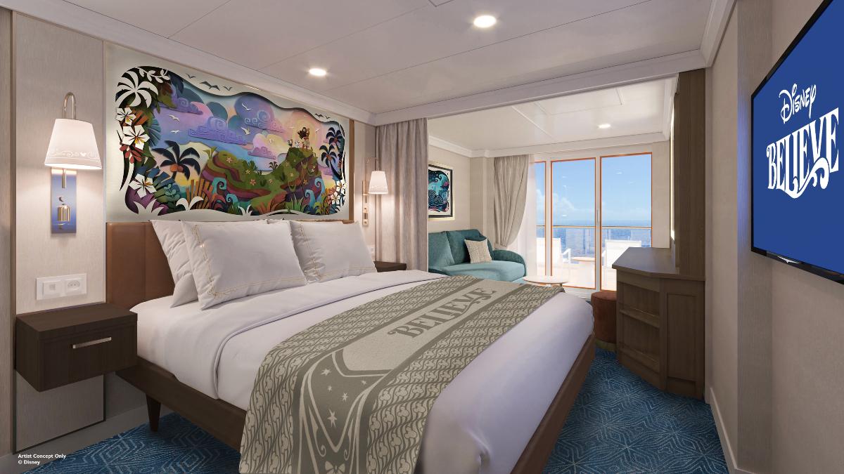 Disney Believe Moana themed stateroom