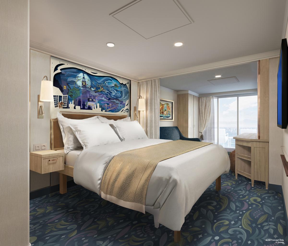 Peter Pan themed concierge rooms on the Disney Believe