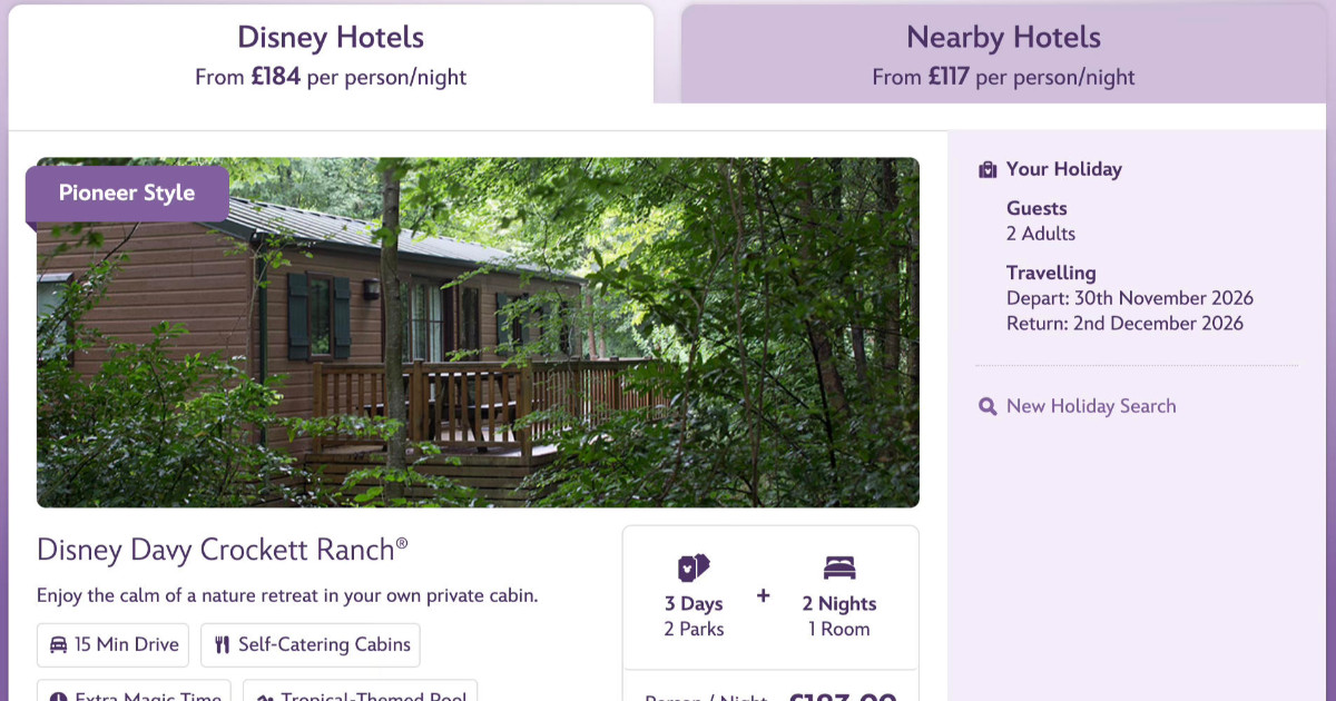Disney Holidays Now More Prominently Shows Nearby Off-Site Disneyland Paris Hotels