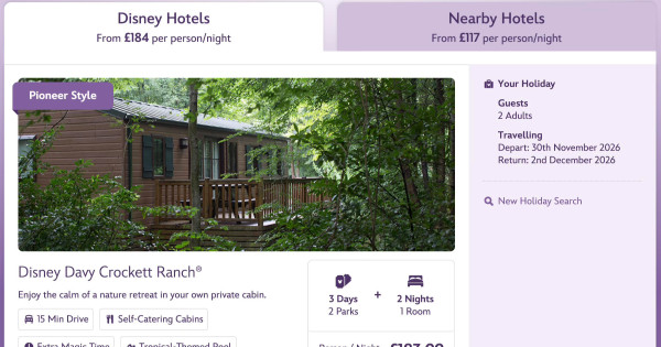 Disney Holidays Now More Prominently Shows Nearby Off-Site Disneyland Paris Hotels