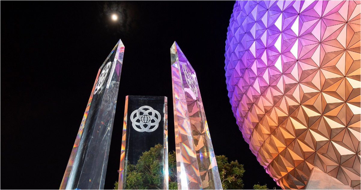 Disney Reveals New Spaceship Earth Pylons At Epcot