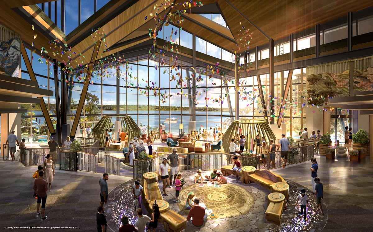 Disney Lakeshore Lodge Lobby Concept Art Disney Lakeshore Lodge Lobby Concept Art