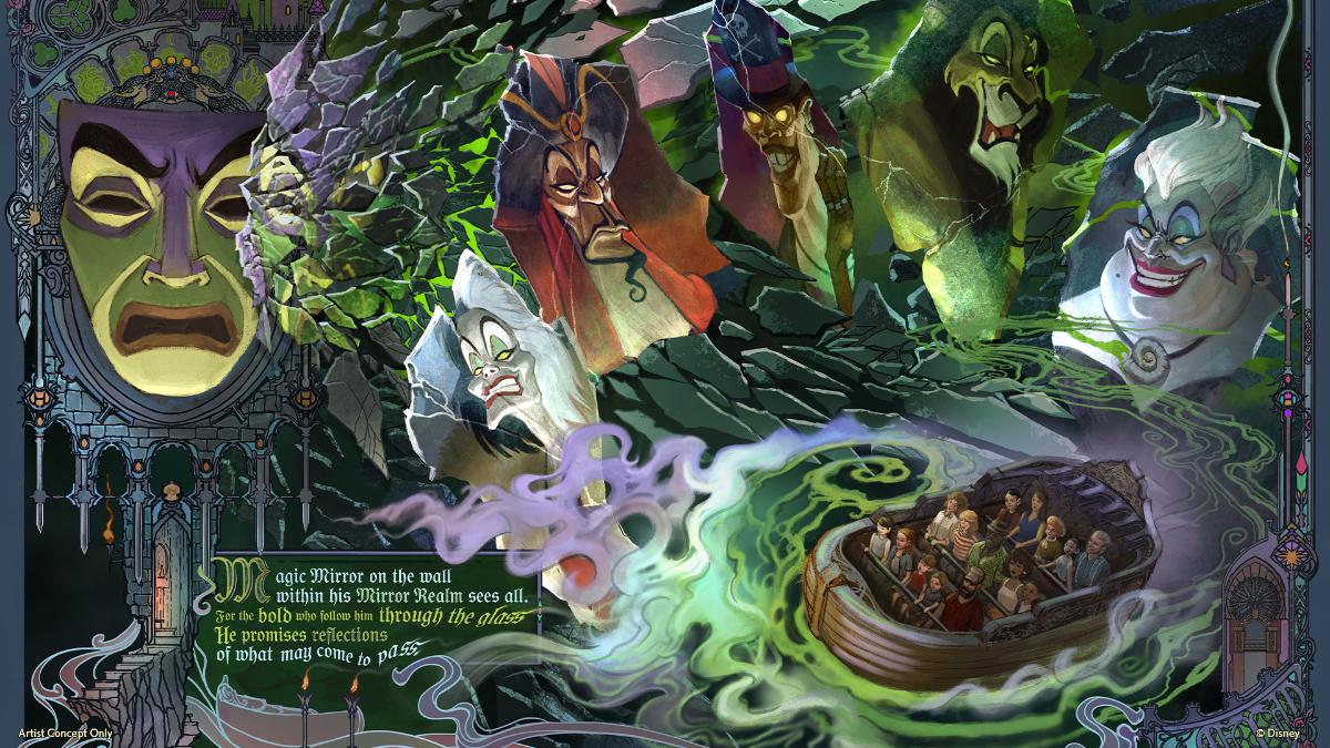 Mirror Realm Dark Ride in Villains Land Concept Art Mirror Realm Dark Ride in Villains Land Concept Art