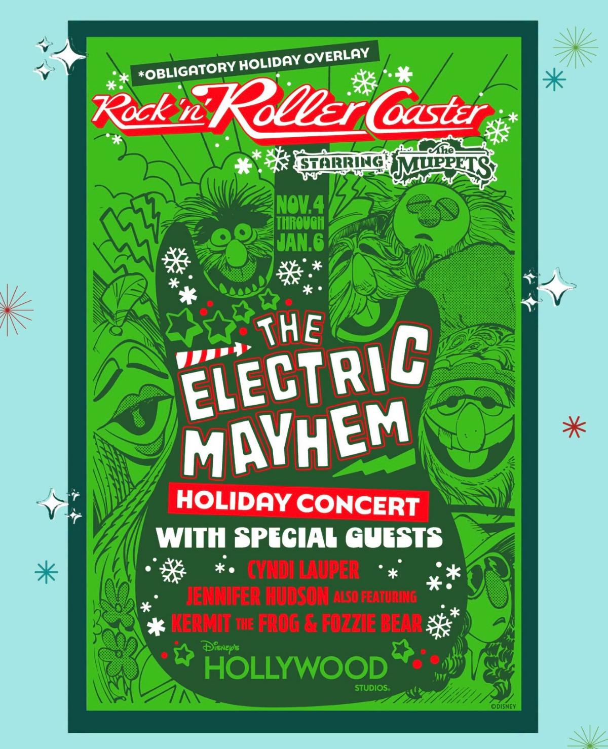Rock 'n' Roller Coaster Starring The Muppets Christmas Poster