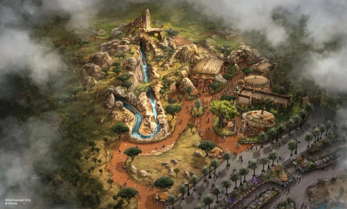 Updated Disney Adventure World Lion King area concept art