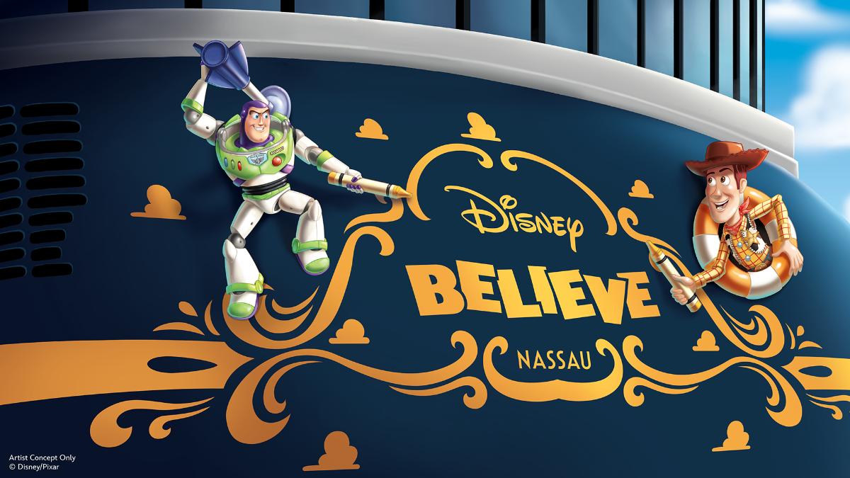The Toy Story themed stern on the Disney Believe The Toy Story themed stern on the Disney Believe