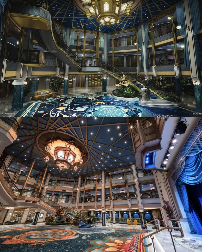 Disney Treasure Grand Hall Concept Compare