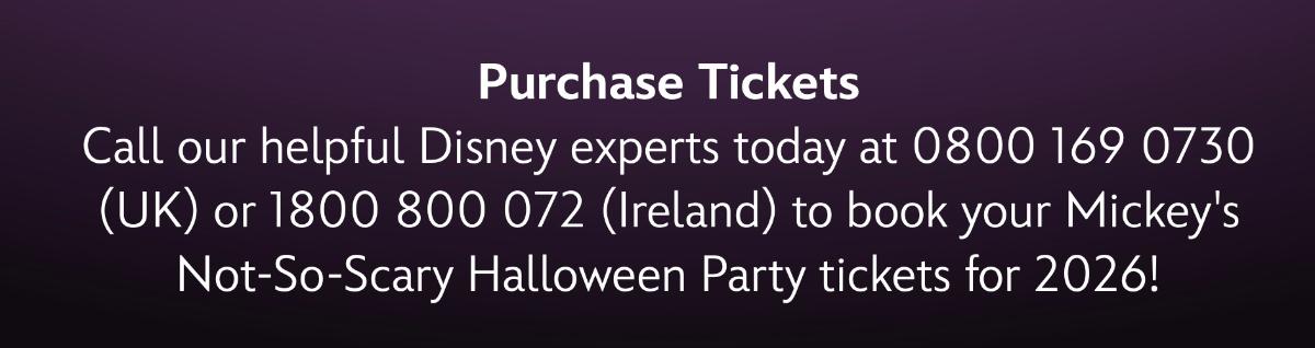 Updated Disney World UK page showcasing the new number to call