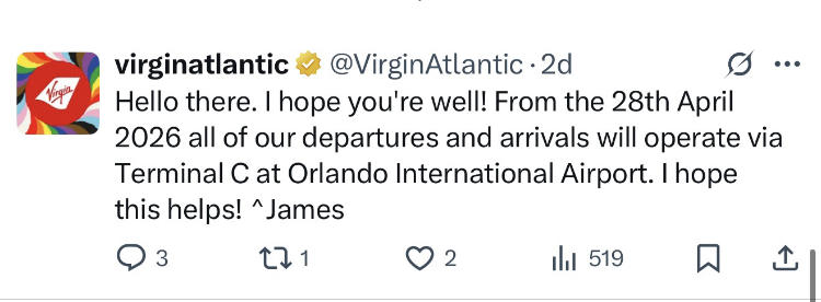 Virgin Orlando Terminal C