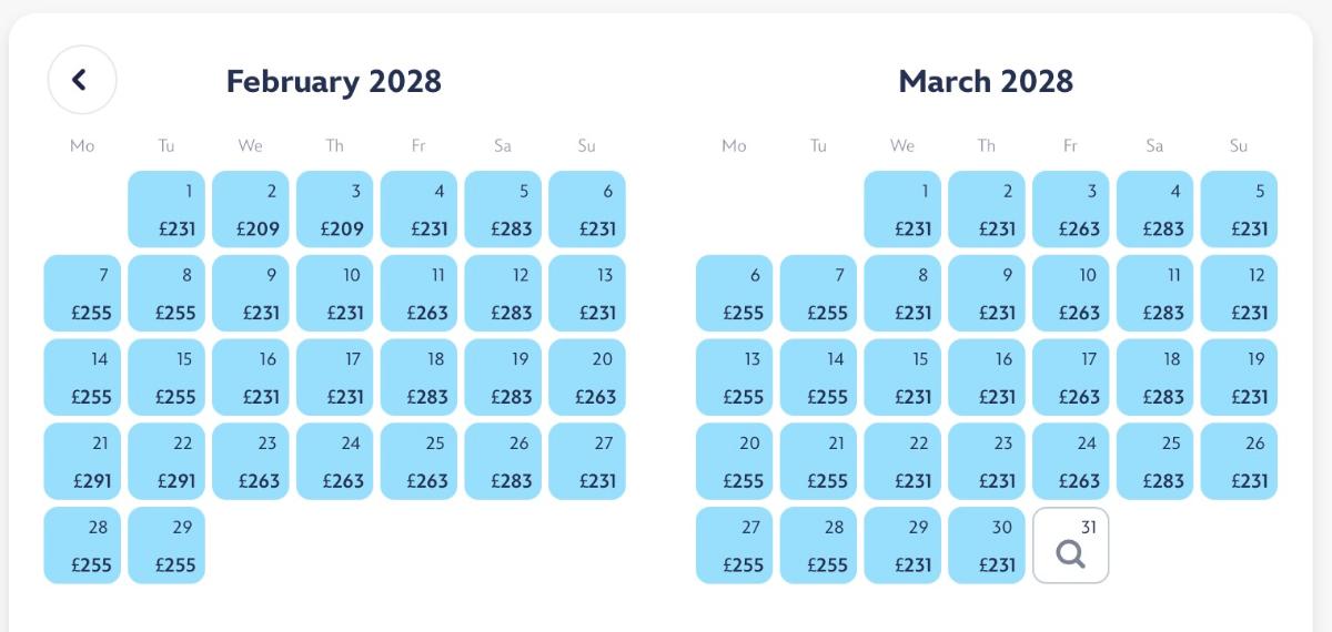Disneyland Paris website allowing guests to book to March 2028