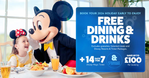 Book Your 2026 Walt Disney World Holiday For FREE Disney Dining & Drinks