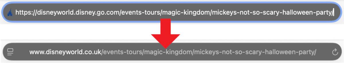 UK guests get redirected from the US booking site to the UK Disney World site UK guests get redirected from the US booking site to the UK Disney World site