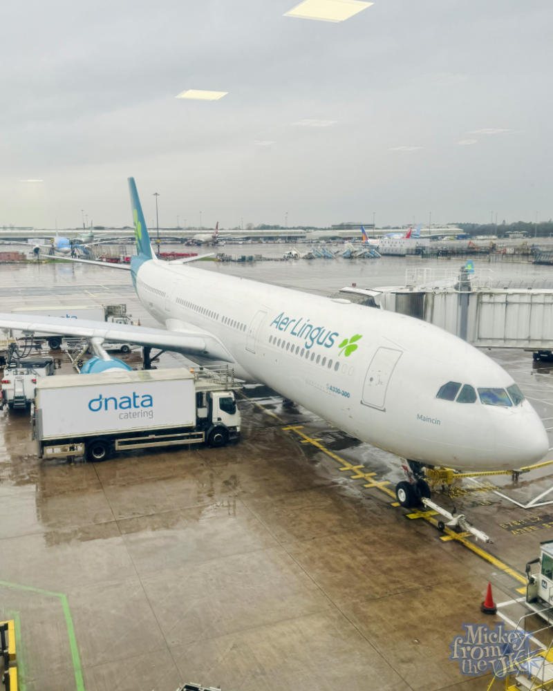 Aer Lingus Airbus A330-300 on the stand at Manchester Airport
