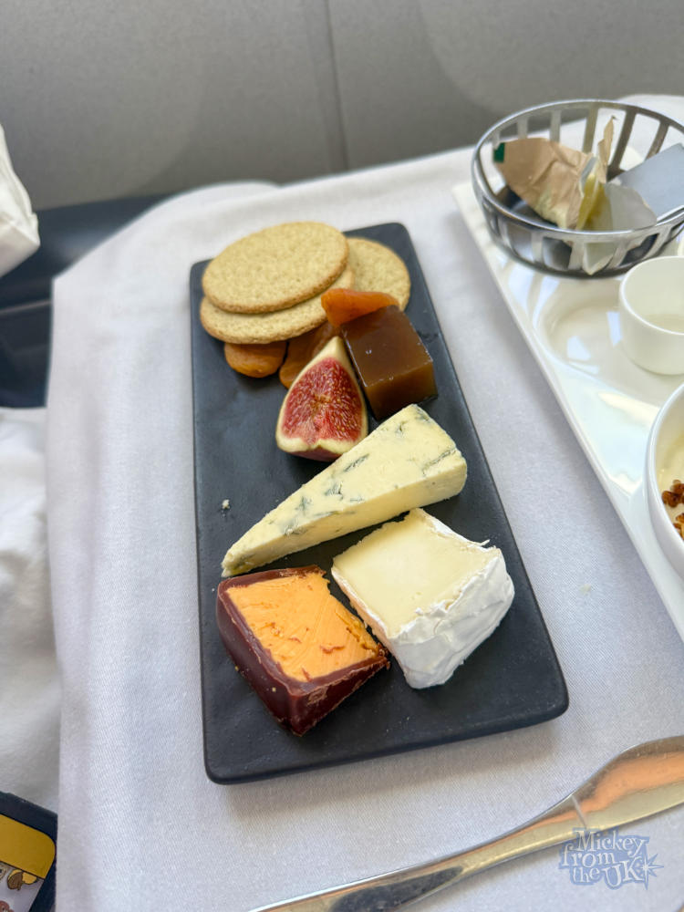 British Airways Club World business class cheese board