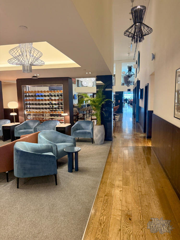 British Airways London Gatwick Club World business lounge corridor