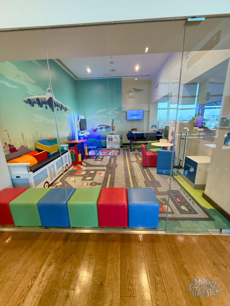 British Airways London Gatwick Club World business lounge games room with consoles
