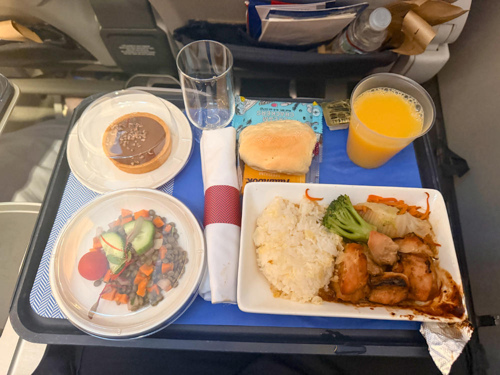British Airways World Traveller Plus Meal
