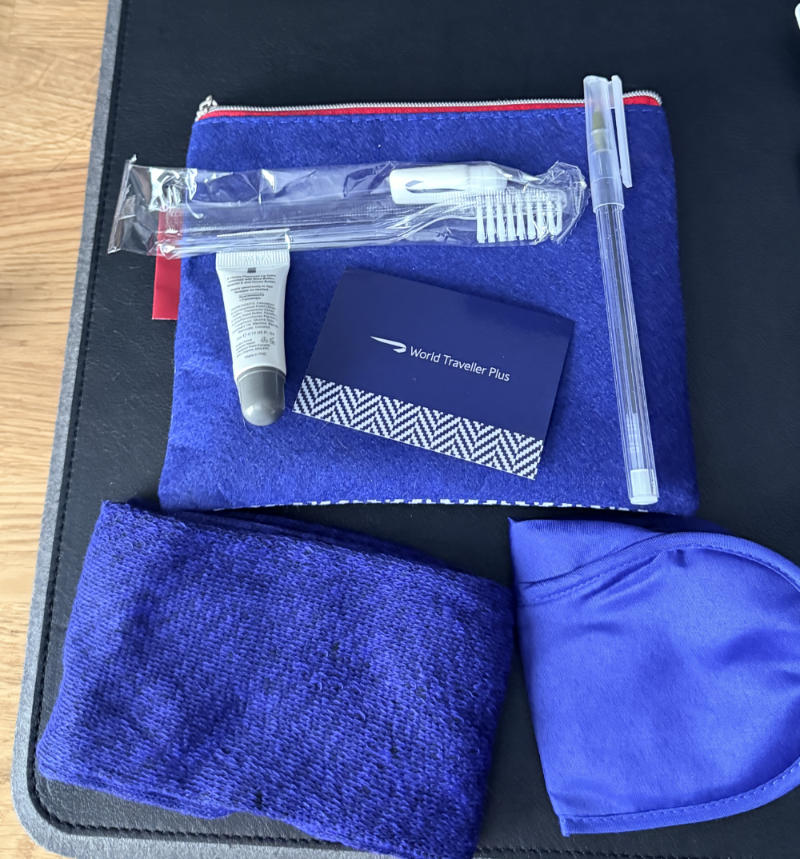 The British Airways World Traveller Plus Premium Amenity Kit