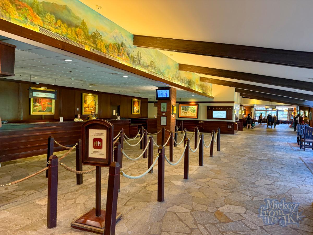 Disney Sequoia Lodge lobby and reception area Disney Sequoia Lodge lobby and reception area